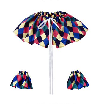 Κλόουν Διακοσμητική Γραβάτα, Καρό Μοτίβο, Πολυεστέρας Μεταξώδης Υφή, Ρυθμιζόμενη για Halloween Διακόσμηση και Κοστούμι Παράστασης