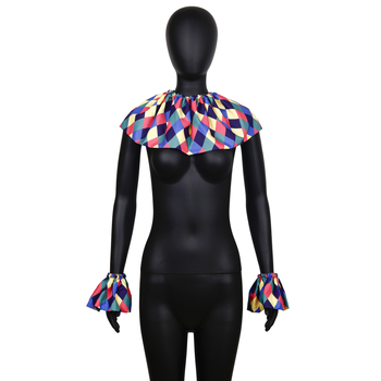 Κλόουν Διακοσμητική Γραβάτα, Καρό Μοτίβο, Πολυεστέρας Μεταξώδης Υφή, Ρυθμιζόμενη για Halloween Διακόσμηση και Κοστούμι Παράστασης