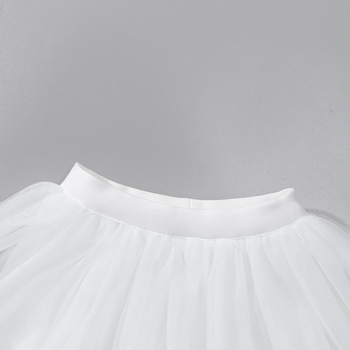 Παιδική φούστα με mesh puff, σε στυλ πριγκίπισσας, Α-γραμμή, ύφασμα από βαμβακο-μίγμα, επένδυση πολυεστέρα, για κορίτσια 8+ ετών