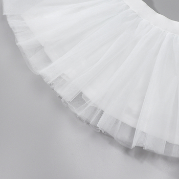 Παιδική φούστα με mesh puff, σε στυλ πριγκίπισσας, Α-γραμμή, ύφασμα από βαμβακο-μίγμα, επένδυση πολυεστέρα, για κορίτσια 8+ ετών