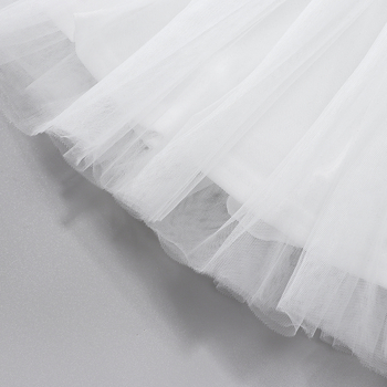 Παιδική φούστα με mesh puff, σε στυλ πριγκίπισσας, Α-γραμμή, ύφασμα από βαμβακο-μίγμα, επένδυση πολυεστέρα, για κορίτσια 8+ ετών