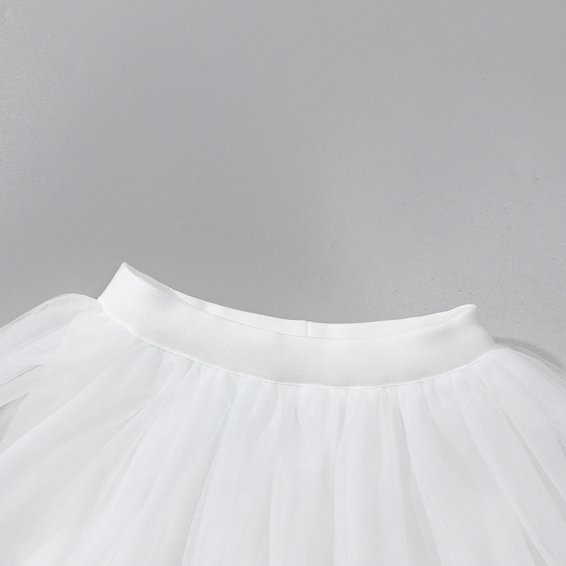 Fustă pentru copii, stil prințesă, din tul plasă, croială A-line, material din amestec de bumbac, căptușeală din poliester, pentru fete 8+ ani