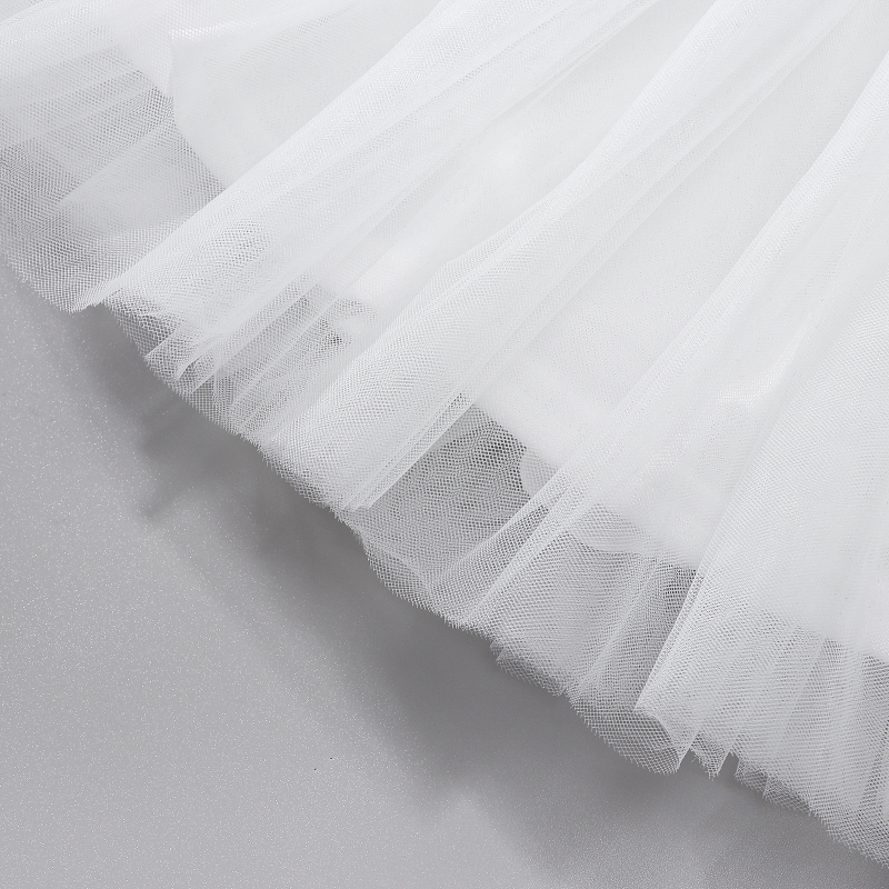 Fustă pentru copii, stil prințesă, din tul plasă, croială A-line, material din amestec de bumbac, căptușeală din poliester, pentru fete 8+ ani