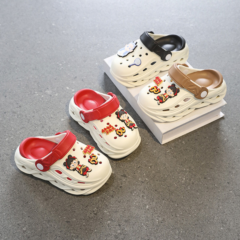 Παιδικά σάνδαλα Cartoon σε στυλ Crocs, EVA επάνω μέρος και σόλα, αναπνεόμενα, αδιάβροχα, αντιολισθητικά