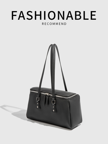 Τσαντάκι ώμου με διπλό φερμουάρ, αστικός μινιμαλισμός, PU υλικό, κλείσιμο με φερμουάρ, επένδυση πολυεστέρα, θήκη με φερμουάρ και θήκη ταυτότητας