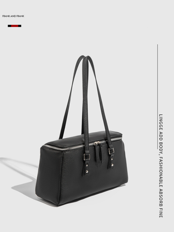 Τσαντάκι ώμου με διπλό φερμουάρ, αστικός μινιμαλισμός, PU υλικό, κλείσιμο με φερμουάρ, επένδυση πολυεστέρα, θήκη με φερμουάρ και θήκη ταυτότητας