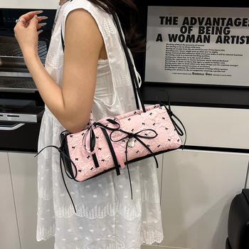 Τσάντα στον ώμο, στυλ δρόμου, ύφασμα Oxford, ορθογώνιο τετράγωνο σχήμα, φερμουάρ, θήκη για κινητό