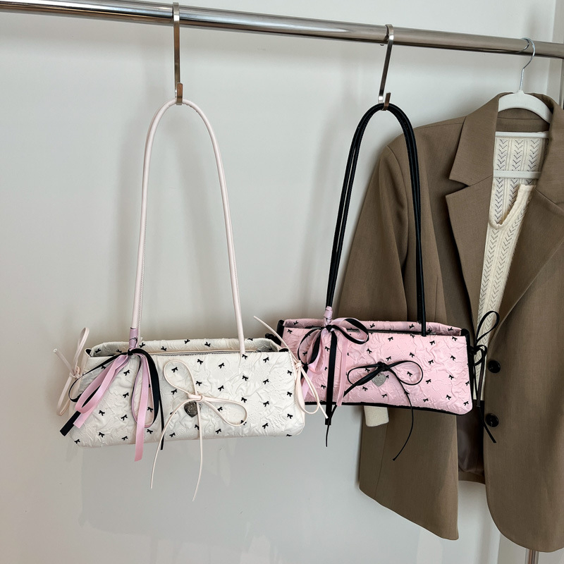 Új masnis válltáska, művészi, mindennapi bucket bag nőknek