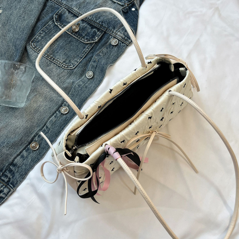 Új masnis válltáska, művészi, mindennapi bucket bag nőknek