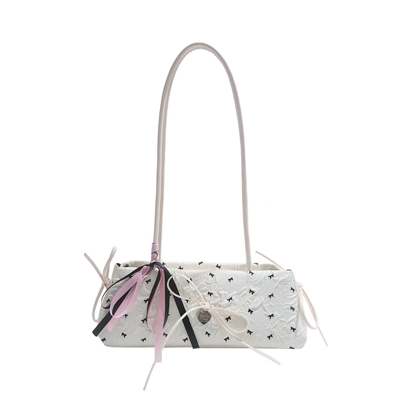 Új masnis válltáska, művészi, mindennapi bucket bag nőknek