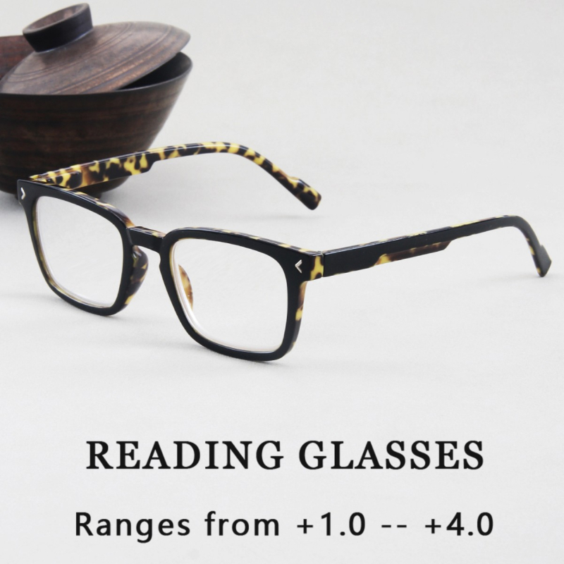 Очила за четене с PC лещи, защита срещу синя светлина, пълна рамка, квадратни рамки