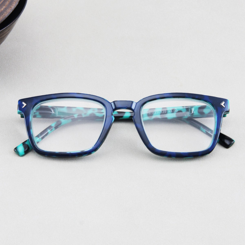 Очила за четене с PC лещи, защита срещу синя светлина, пълна рамка, квадратни рамки