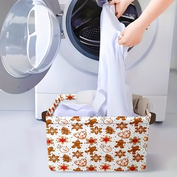 Δερμάτινο καλάθι αποθήκευσης με χειρολαβή, Μοντέλο X3621, Χριστουγεννιάτικη έκδοση, Στυλ Instagram, Αριθμός αντικειμένου jd601099667384463