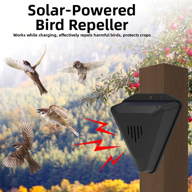 Устройство за отблъскване на птици, стенен монтаж, безжичен, модел N911Q, за езера, градини и оризища