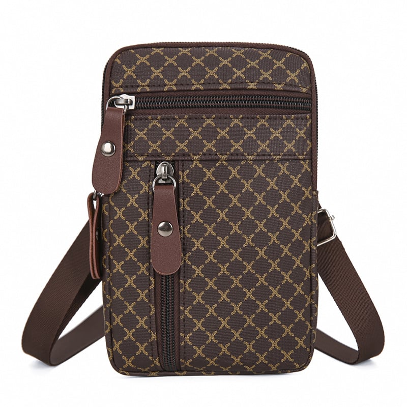 Férfi crossbody táska LC350, Business Elite stílus, Oxford anyag, geometriai minta, poliészter bélés