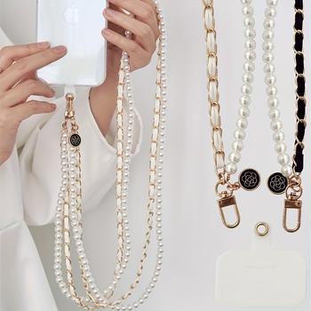 Τσάντα κινητού με μαργαριριένο δέρμα, crossbody | Κωδικός jd601099652421592; Προέλευση Κίνα; Λανσάρισμα: Χειμώνας 2025; Εξαγωγικό αποκλειστικό