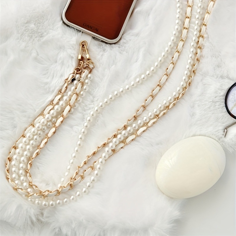 Τσάντα κινητού με μαργαριριένο δέρμα, crossbody | Κωδικός jd601099652421592; Προέλευση Κίνα; Λανσάρισμα: Χειμώνας 2025; Εξαγωγικό αποκλειστικό