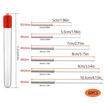 Комплект от 60 игли за почистване на дюза за 3D принтер, неръждаема стомана