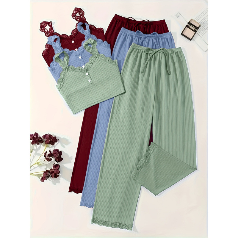 Ženski pidžama set od Sea Island svile, osnovni i pastoralni stil, srednja gustoća tkanine 141–160 g/m2, svakodnevno nošenje, proljeće