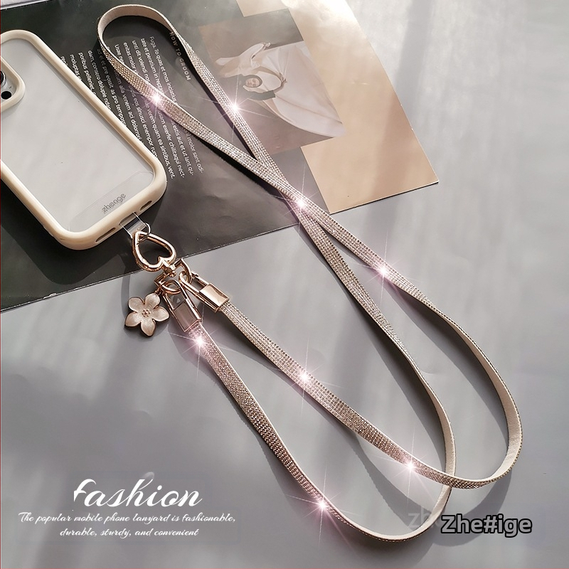 Телефонна каишка с дълга презрамка, за кръстосано носене, мека гума, геометрична висулка, марка Zhenge, многофункционална