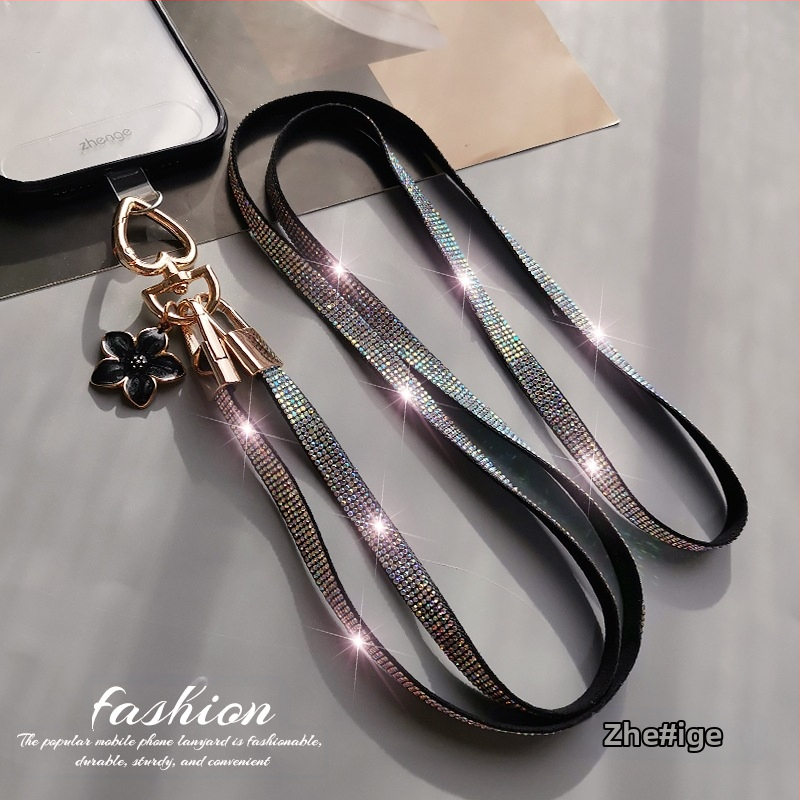 Телефонна каишка с дълга презрамка, за кръстосано носене, мека гума, геометрична висулка, марка Zhenge, многофункционална