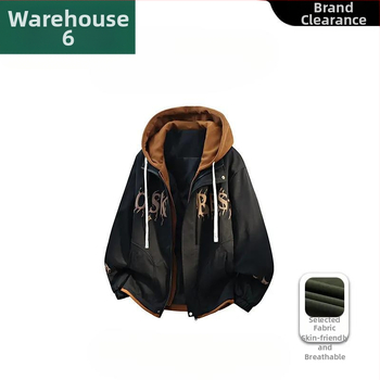 Ανδρικό μπουφάν με κουκούλα, σχέδιο δύο μερών, Camel Wool και πολυεστέρας, JK908