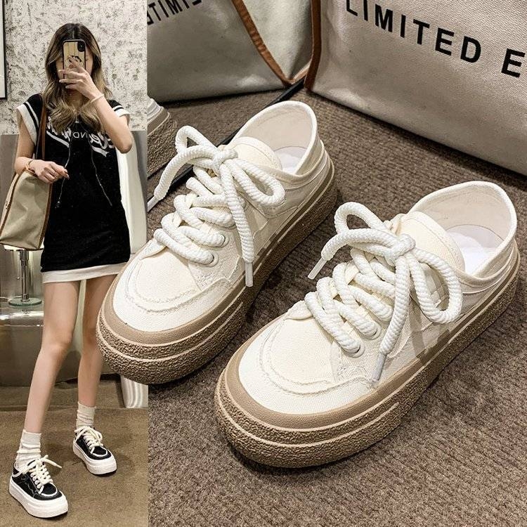 Kanvasapavi pieaugušajiem — ar šņorēm, elpojoši, viegli, pretslīdējoša gumijas zole, zems profils