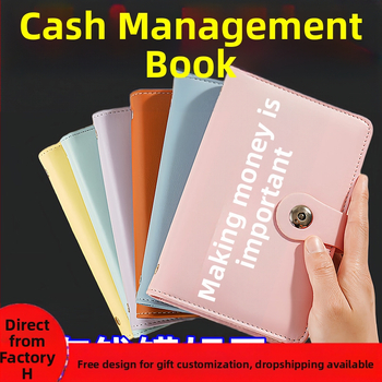 Pinigų taupymo organizatorius – PU oda, PVC įdėklas, atsparus vandeniui, universalus, miesto minimalistinis stilius, kasdieniam naudojimui