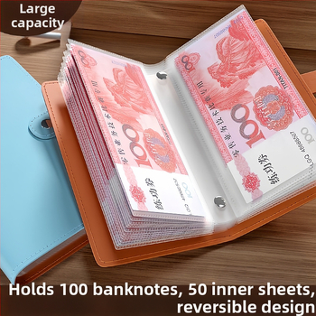 Pinigų taupymo organizatorius – PU oda, PVC įdėklas, atsparus vandeniui, universalus, miesto minimalistinis stilius, kasdieniam naudojimui