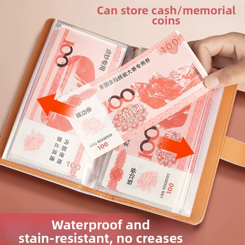 Pinigų taupymo organizatorius – PU oda, PVC įdėklas, atsparus vandeniui, universalus, miesto minimalistinis stilius, kasdieniam naudojimui