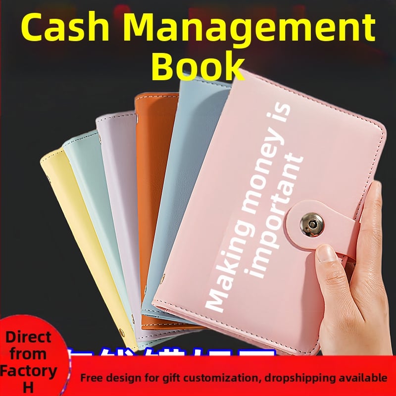 Органайзер за спестяване на пари - PU кожа, PVC подплата, водоустойчив, унисекс, градска простота, ежедневна употреба