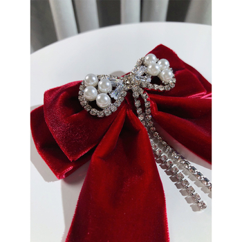 Καρφίτσα από κράμα, γυναικείου κορεατικού στυλ με φιόγκο, διακοσμητική, SLX053