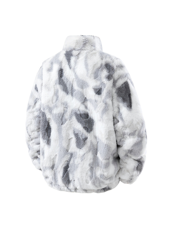Jakna u gradskom stilu, tie-dye uzorak, zatvarač, debeli materijal 100% poliestera (vanjski i podstava)