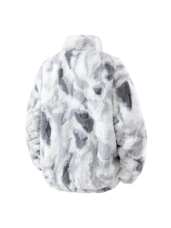 Jakna u gradskom stilu, tie-dye uzorak, zatvarač, debeli materijal 100% poliestera (vanjski i podstava)