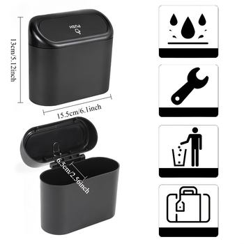 Κάδος απορριμμάτων αυτοκινήτου με ρολό σακούλας απορριμμάτων (ABS ρητίνη; INS στυλ; Αριθμός είδους jd601101202152200)