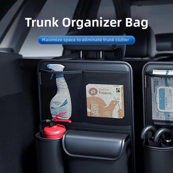 Δερμάτινος οργανωτής αποθήκευσης πορτ-μπαγκάζ αυτοκινήτου, φορητός, 0–5 L χωρητικότητα, σφραγισμένος, για SUV