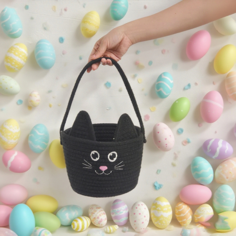 Koš za pohranu od pamukovog užeta, dječji koš za Halloween za pohranu igračaka, američki stil, Model Storage Basket, Pakiranje: 25 komada, Opseg primjene: daljinski upravljač, uredski pribor, kozmetika/nakit, knjige
