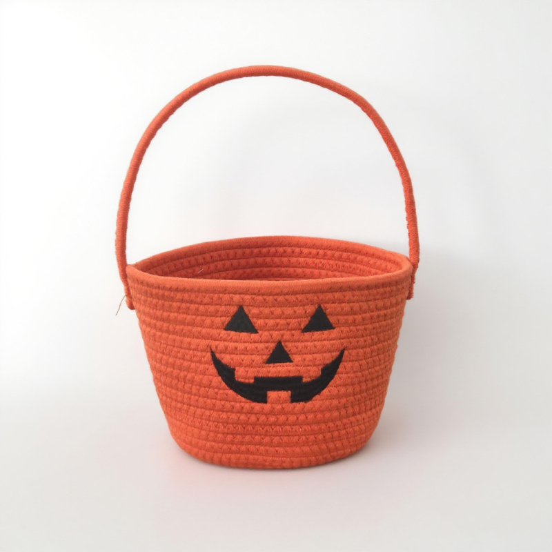 Koš za pohranu od pamukovog užeta, dječji koš za Halloween za pohranu igračaka, američki stil, Model Storage Basket, Pakiranje: 25 komada, Opseg primjene: daljinski upravljač, uredski pribor, kozmetika/nakit, knjige