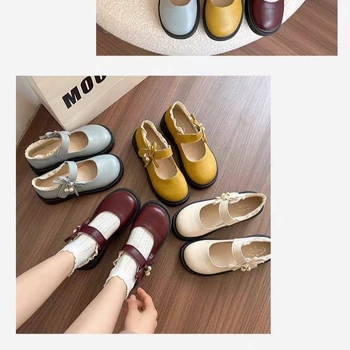 Γυναικείες Mary Jane παπούτσια με PU επάνω μέρος, μυτερό δάχτυλο, μεσαίο ύψος τακουνιού 3–5 cm, κλείσιμο Velcro