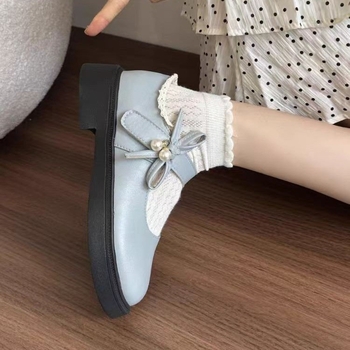 Γυναικείες Mary Jane παπούτσια με PU επάνω μέρος, μυτερό δάχτυλο, μεσαίο ύψος τακουνιού 3–5 cm, κλείσιμο Velcro