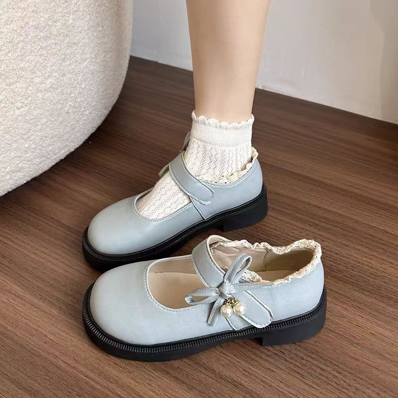 Γυναικείες Mary Jane παπούτσια με PU επάνω μέρος, μυτερό δάχτυλο, μεσαίο ύψος τακουνιού 3–5 cm, κλείσιμο Velcro