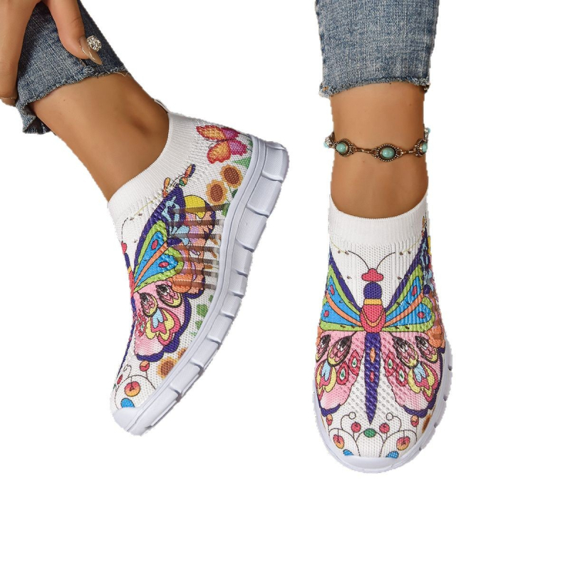 Γυναικεία καθημερινά αθλητικά παπούτσια με διχτυωτό επάνω μέρος, κορδόνια εμπρός, στρογγυλή μύτη και ελαφριά διαπνοή EVA σόλα