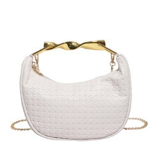 Crossbody Dumpling láncos fogantyúval készült PU táska, ovális alakú, cipzáras záródás, szintetikus bőrbelső