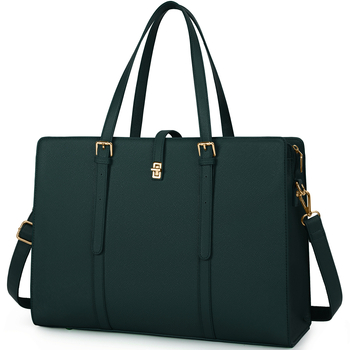 IGOLUMON PU γυναικερή τσάντα φορητού υπολογιστή — αστικός μινιμαλισμός, κάθετη ορθογώνια μορφή, κλείσιμο με φερμουάρ, εσωτερική θήκη για κινητό με θήκη φερμουάρ, επένδυση πολυεστέρα, δύο λουριά