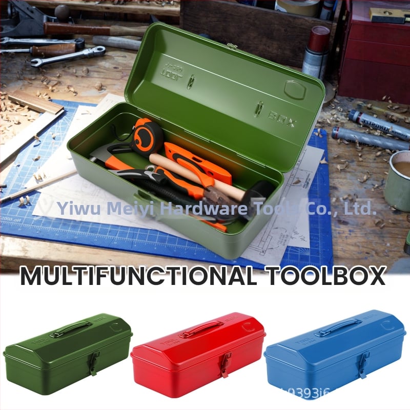 Meiyi μεταλλικό κιβώτιο εργαλείων, φορητό για εργαστήριο, με χειρολαβή και πολλαπλά διαμερίσματα αποθήκευσης