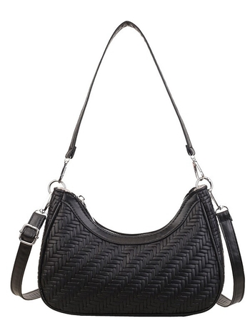 Чанта за рамо в стил Dumpling, градски минималистичен PU, правоъгълна форма, цип за затваряне, подплата полиестер-памук