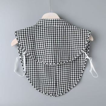 Πουκάμισο με ψεύτικο γιακά, καρό σχέδιο, βαμβάκι, για ενήλικες, Άνοιξη 2025