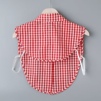 Πουκάμισο με ψεύτικο γιακά, καρό σχέδιο, βαμβάκι, για ενήλικες, Άνοιξη 2025