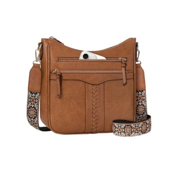 PU anyagú crossbody táska | horizontális téglalap alakú, cipzáras nyitás, cipzárral rejtett zseb, egy vállpánt, európai-amerikai retro stílus