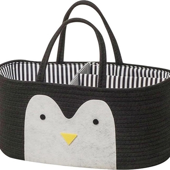 Θήκη για πάνες και καλάθι αποθήκευσης από βαμβακερό σκοινί – Μοντέλο 0001, για αλλαγή ρούχων, Στυλ: γλυκό καρτούν, Λειτουργία: μείωση βάρους